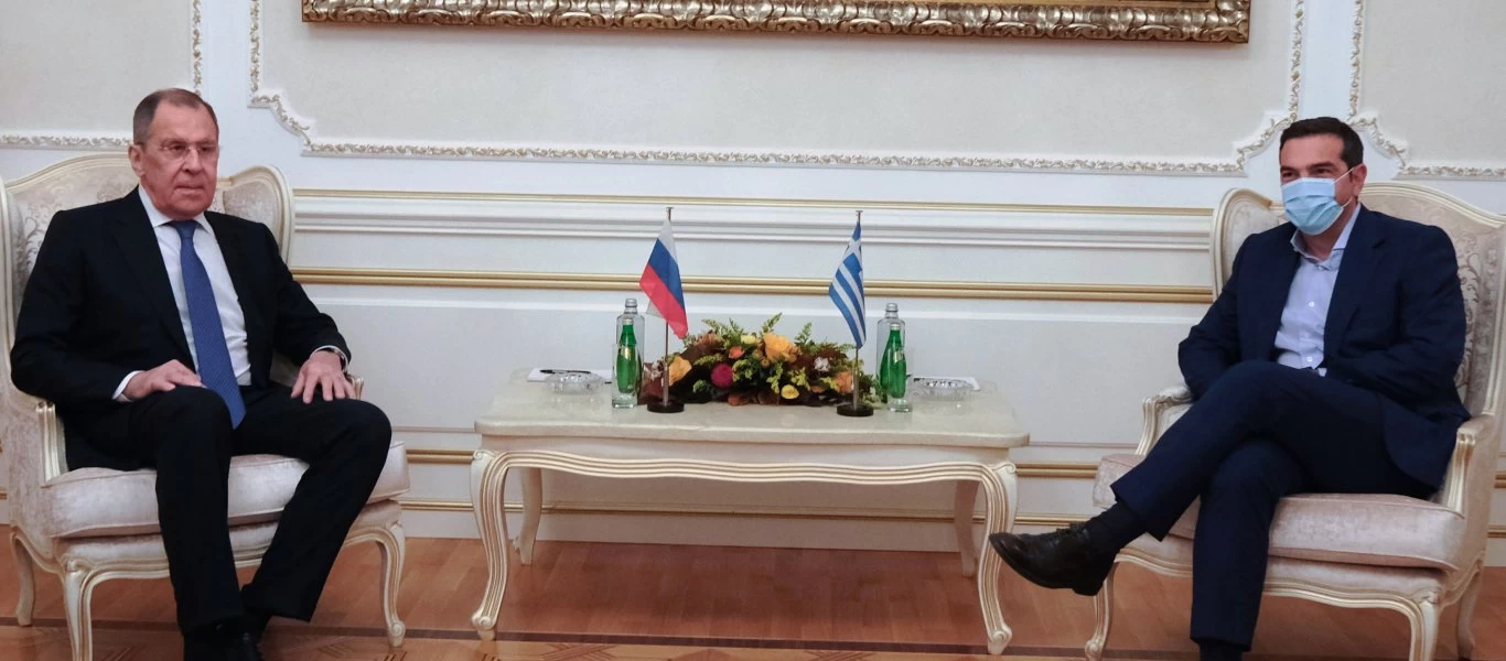 Συνάντηση Α.Τσίπρα με Σ.Λαβρόφ: «Σημαντικό να τερματιστεί η τουρκική επιθετικότητα»